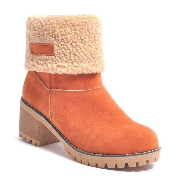 Womens Block Heel Snow Boots | Warm & Stylish - Perfect Winter Gift