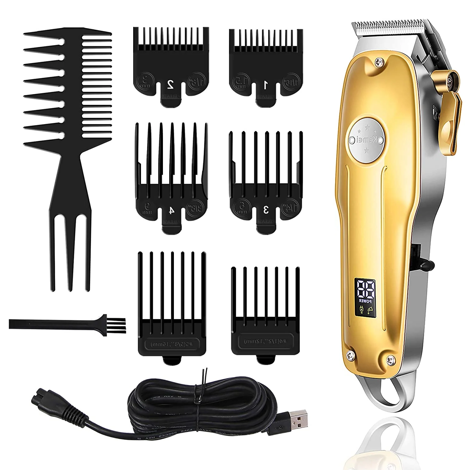 Professional Hair Clippers for men gold Set | Gold Hair Clippers Cordless