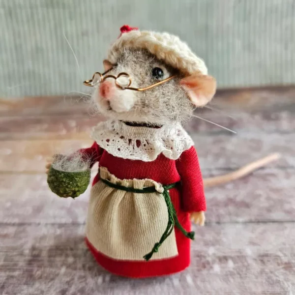 Handmade Cute Needle Felted Mouse DIY Craft Kit