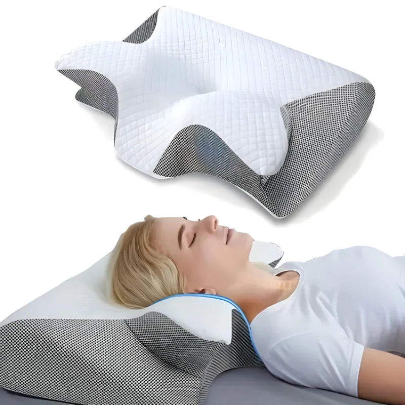 Orthopedic Butterfly Memory Foam Neck Pillow - Comfort & Massage Technology