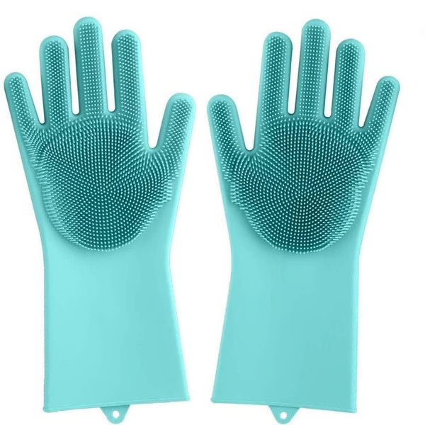 Magic Silicone Dishwashing Gloves - Reusable Cleaning Gloves