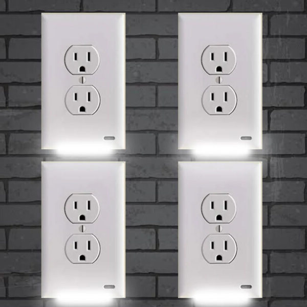 4-Pack: LED Night Light Outlet Cover – Assorted Styles