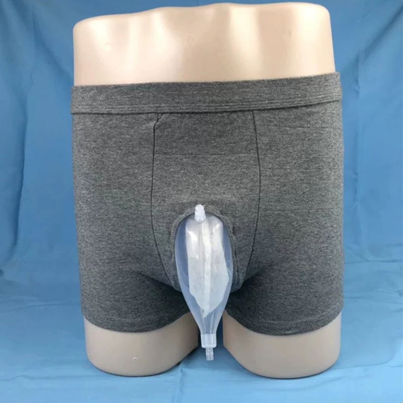Male Urinal Bag Pee Holder – Reusable Silicone Walking Urinary Panties With Catheter