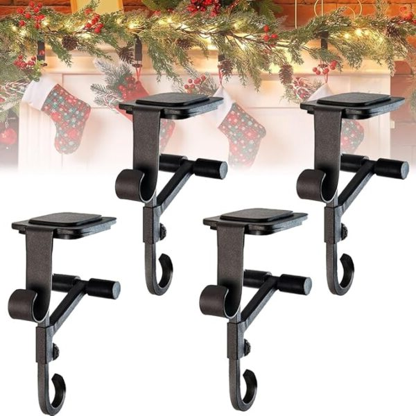 Heavy Duty 2-In-1 Garland And Stocking Hangers