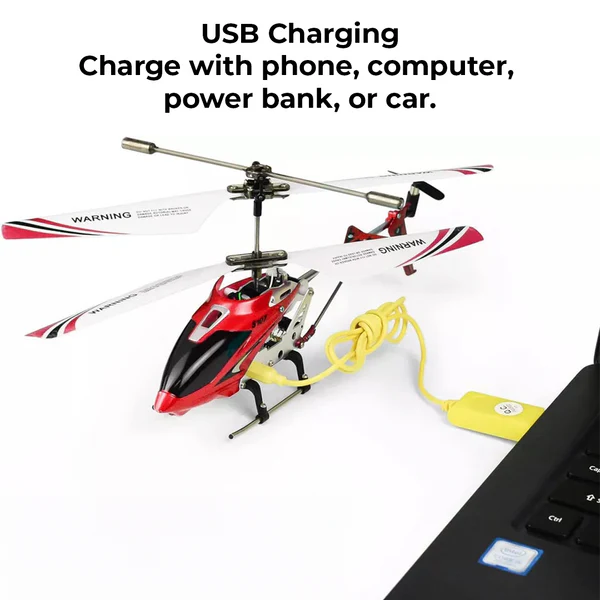 Crimson Unbreakable Mini RC Helicopter with Gyro