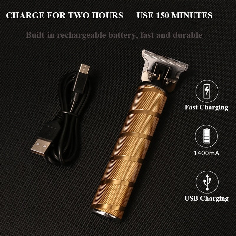 Professional Hair Clippers for men gold Set | Gold Hair Clippers Cordless