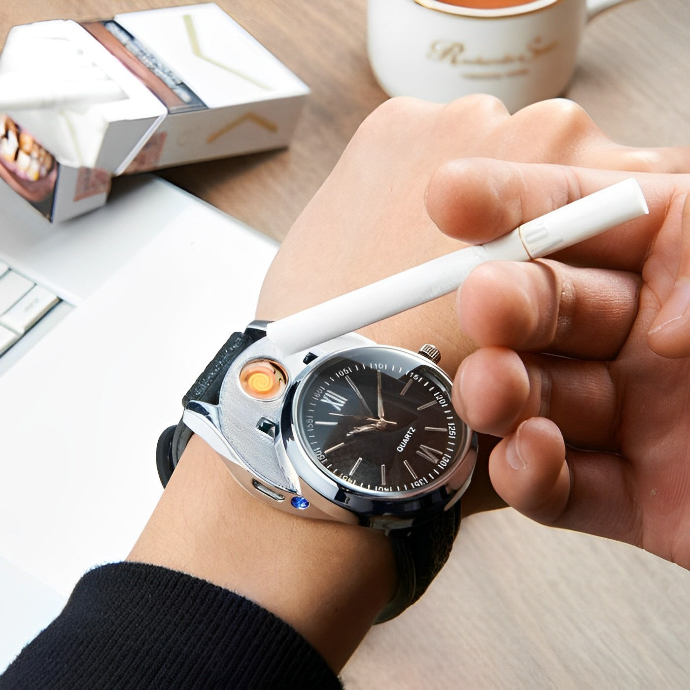 USB Rechargeable Cigarette Lighter Watch