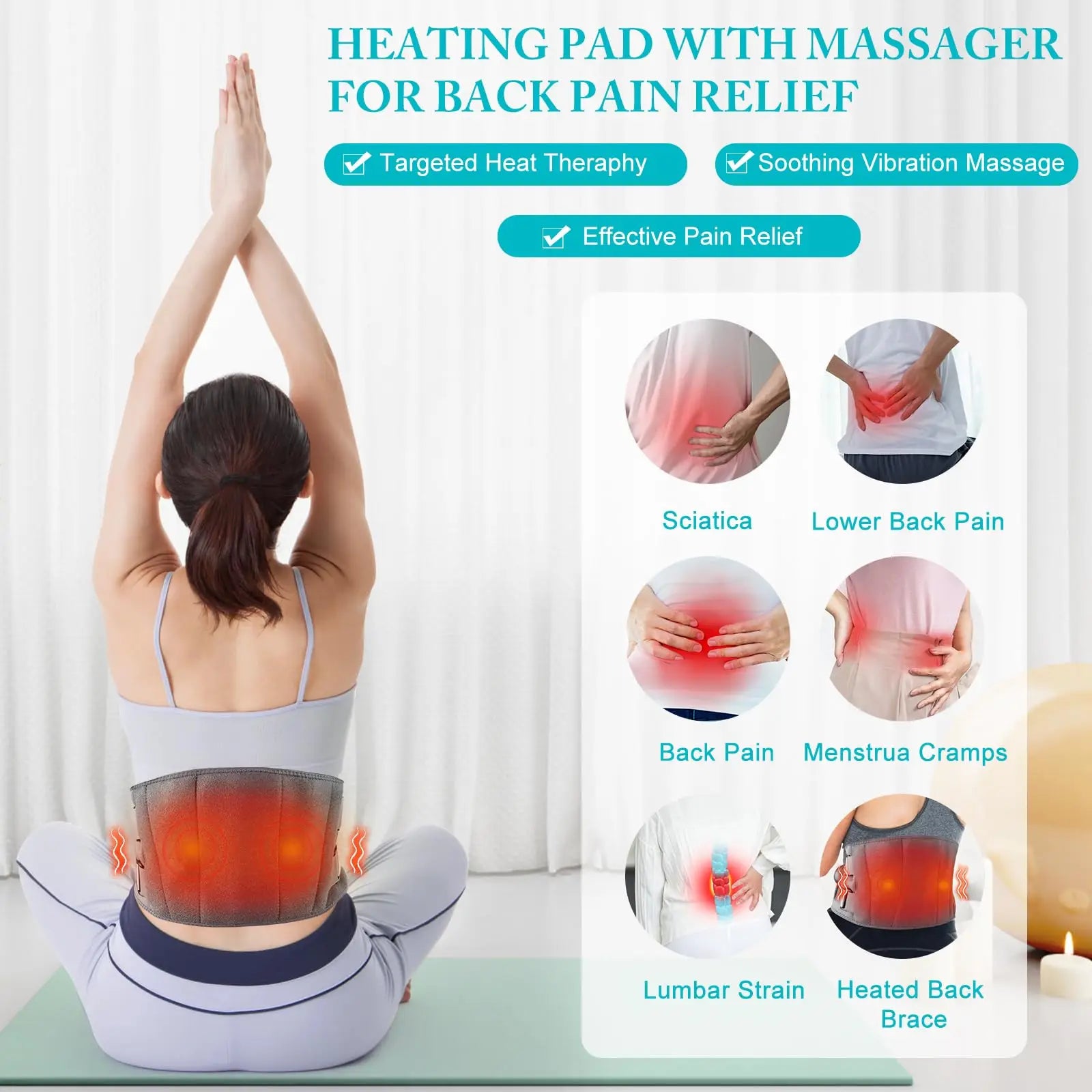 Heating Pad And Lower Back Massager