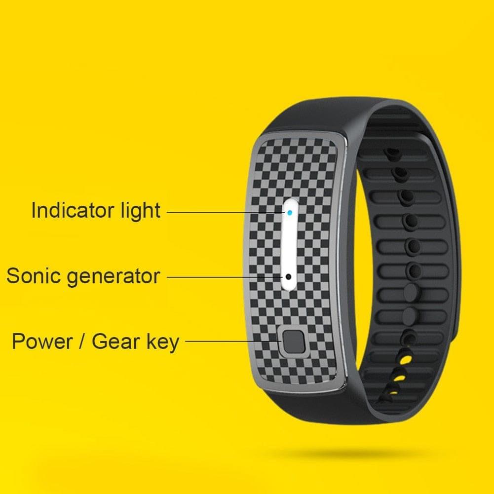 Ultrasonic Mosquito Repellent Bracelet - USB Charging