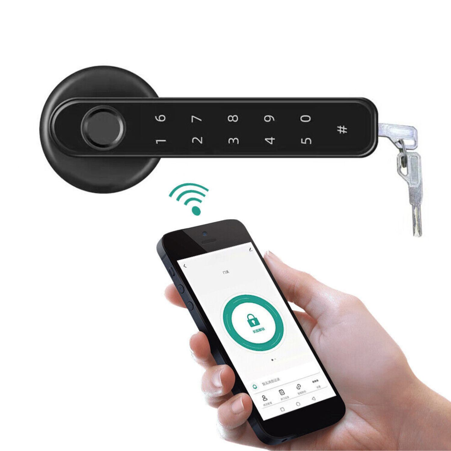 Smart Electronic Mobile App Controlled Bluetooth Fingerprint Door Lock