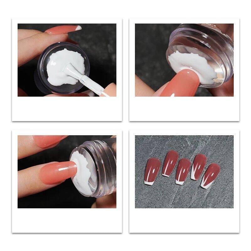 Silicone Transparent Nail Stamper with Scraper