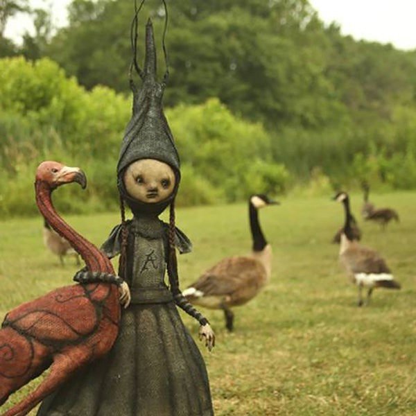 The Dark and Bizarre Art – Creepy Witch Sculptures(Halloween Decoration)