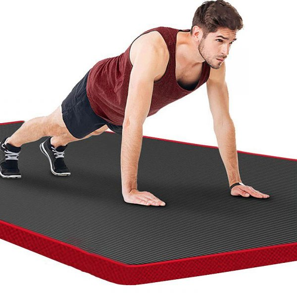 Fitness Mat Men’s High Density Exercise Yoga Non-Slip Mat For Gym Home